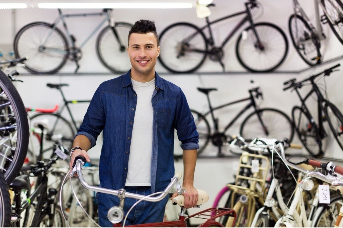 zzp'er met fiets van de zaak