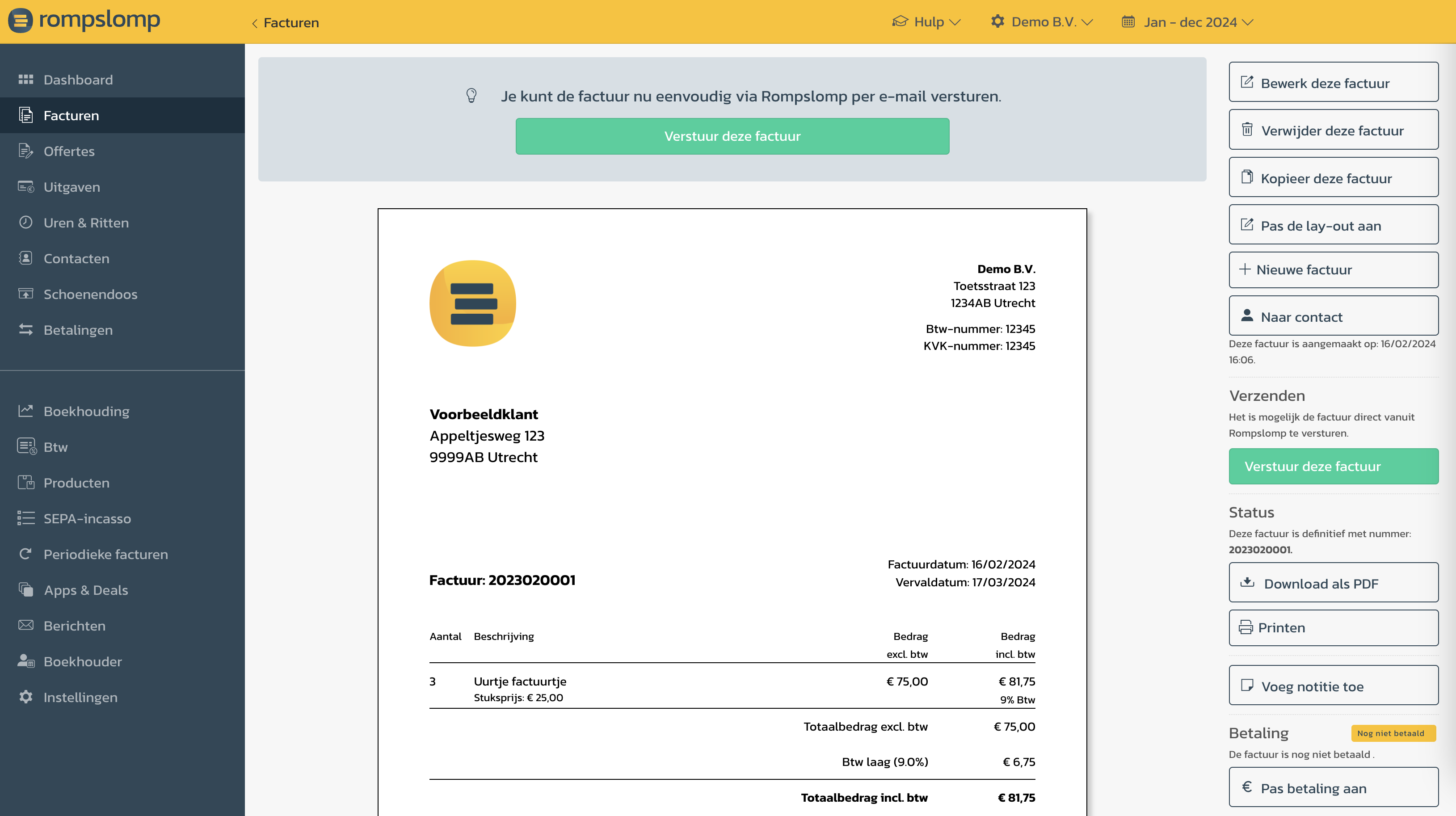 Facturen sturen uitgelegd Gratis facturen versturen Rompslomp